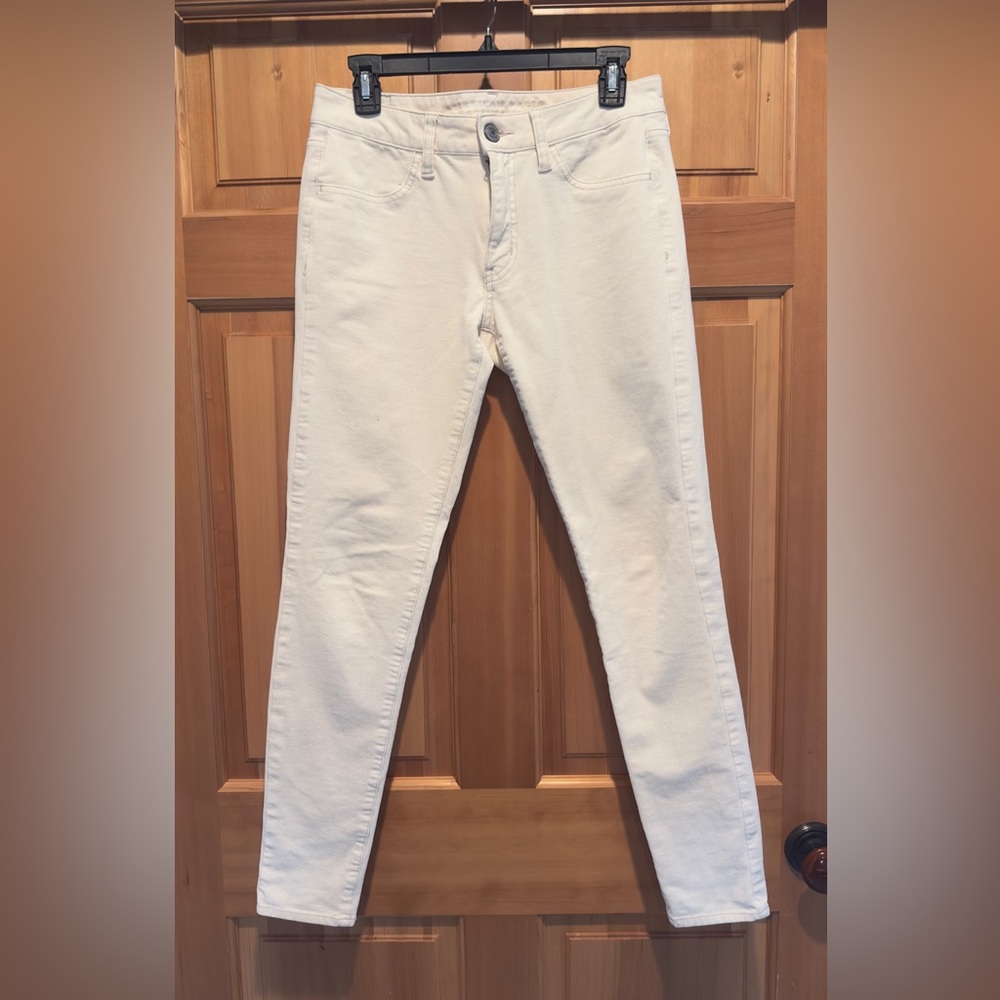 American Eagle Outfitters Women’s Cream Skinny Jeans Jeggings